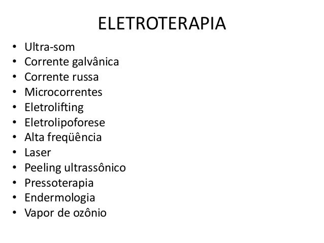 eletroterapia em fisioterapia dermato-funcional